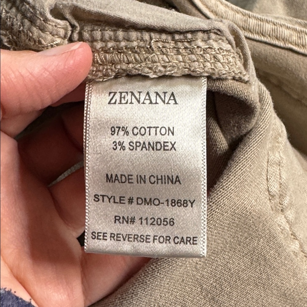 Zenana Washed Knot Strap Mocha Beige Overalls NWT Medium - Picture 8 of 10